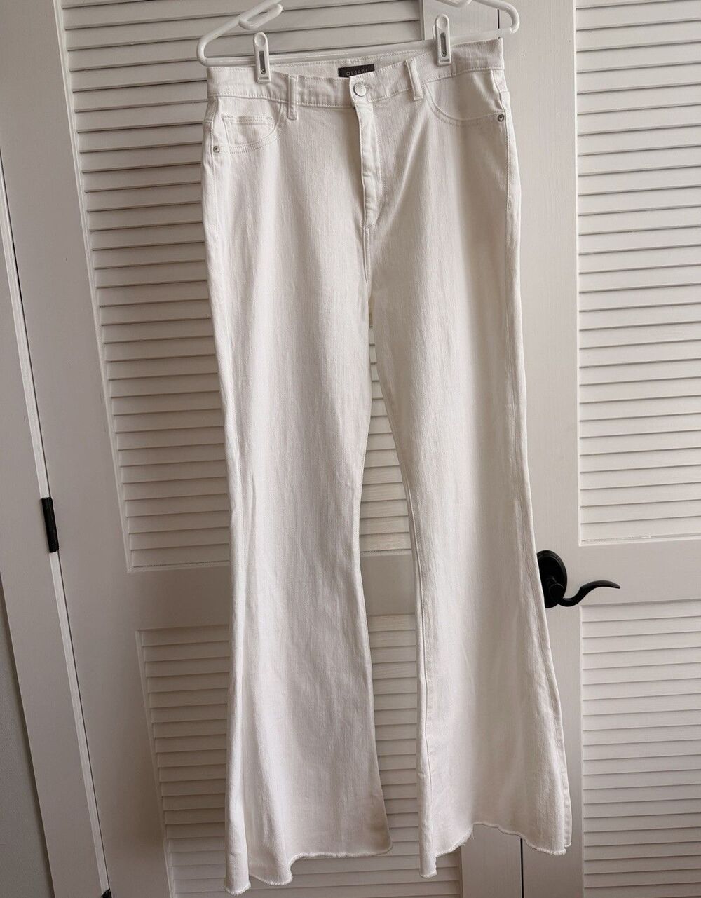 "DL1961 Rachel Flare White Milk Jeans Women's 32x31 Ultra High Rise Instasculpt